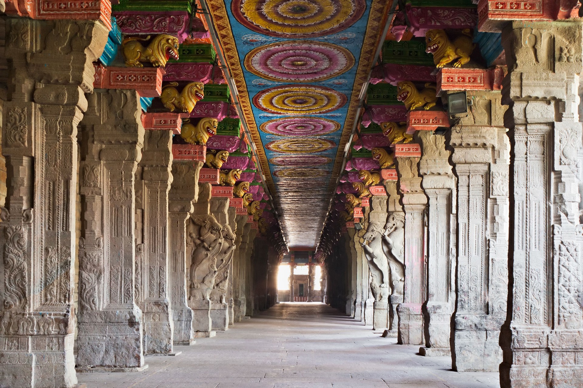 Inside Meenakshi temple